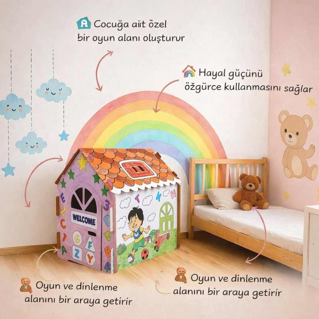 Babymimi Eğitici Ve Öğretici Oyun Evi